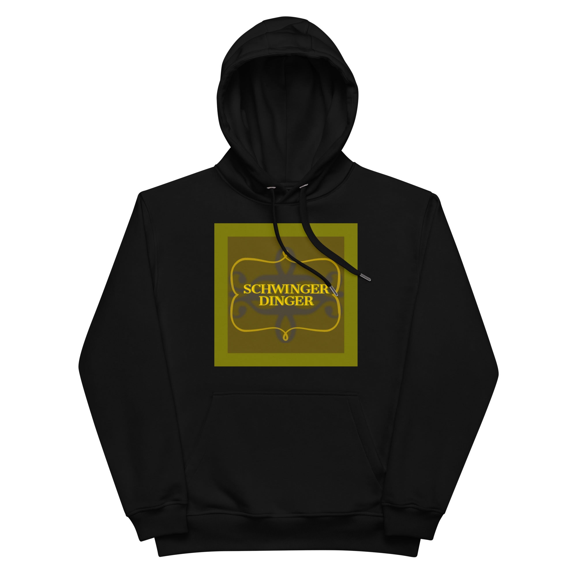 Black hoodie discount with yellow writing